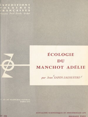 cover image of Écologie du manchot Adélie